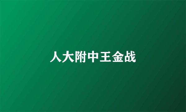 人大附中王金战