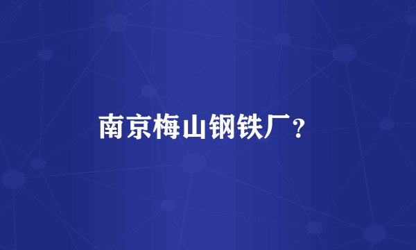 南京梅山钢铁厂？