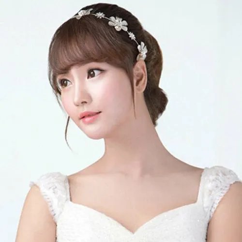 齐刘海的新娘造型图片欣赏 2017那些齐刘海新娘怎么塑造