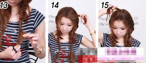 韩式麻花辫发型扎法