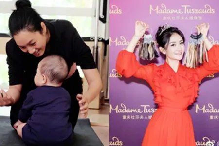 朱丹带女儿健身   言传身教望其成凤