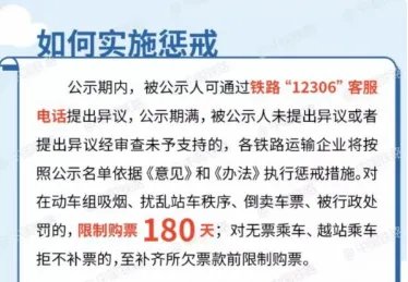 铁路公示失信人受到什么惩罚？