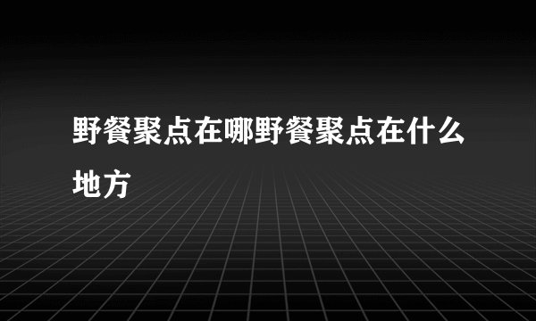 野餐聚点在哪野餐聚点在什么地方