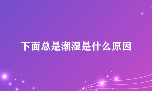 下面总是潮湿是什么原因