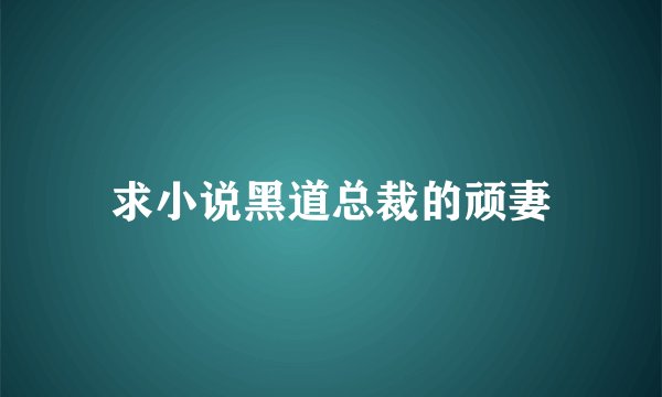 求小说黑道总裁的顽妻