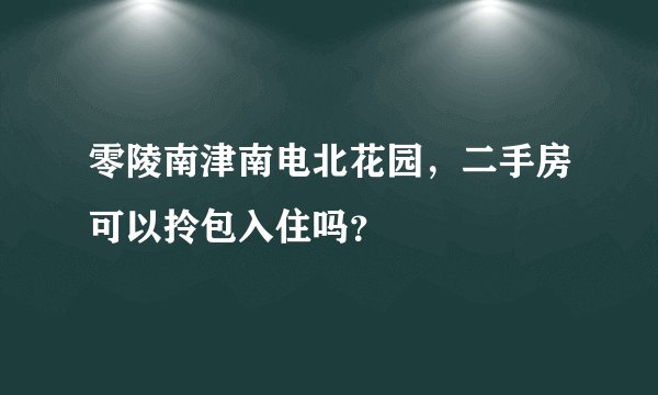 零陵南津南电北花园，二手房可以拎包入住吗？