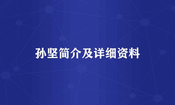 孙坚简介及详细资料