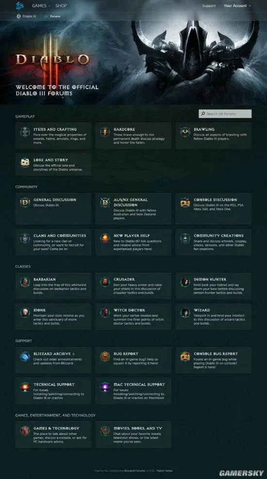 暗黑3美服官网论坛改版完毕 嘉年华或有大动作