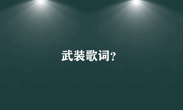 武装歌词？