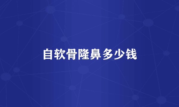 自软骨隆鼻多少钱